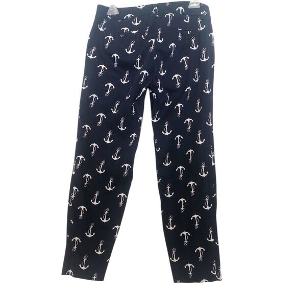 J. Crew factory Navy Anchor Pattern Chinos stretch size 6 - Picture 2 of 8